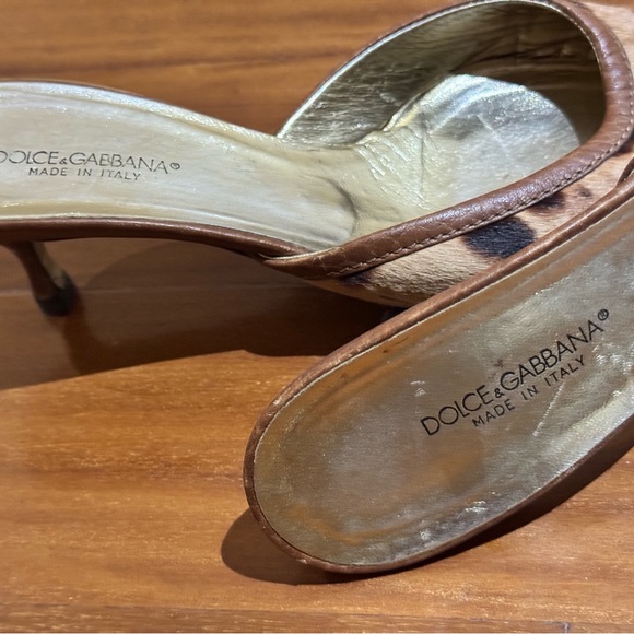 Authentic Dolce & Gabbana Brown Leopard Heels - Picture 4 of 6